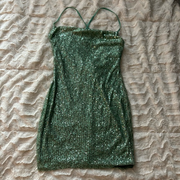 Kohl's | Dresses | Kohls Mint Green Sparkle Homecoming Dress With An Open  Circle Back Size S | Poshmark